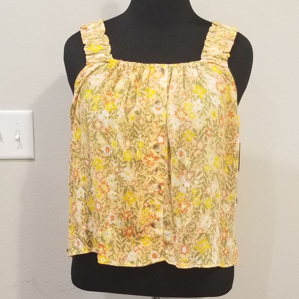 Derek Heart Loose Fit Floral Tank Top Size Extra large